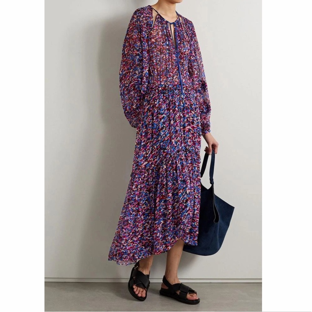 Isabel Marant Etoile Fratela cutout chiffon midi dress